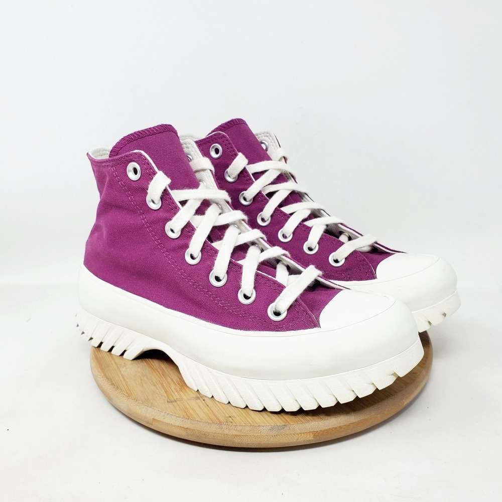 Converse Chuck Taylor All Star Hi Lugged 2.0 Shoes Womens 6.5 Purple Platform - Picture 5 of 13